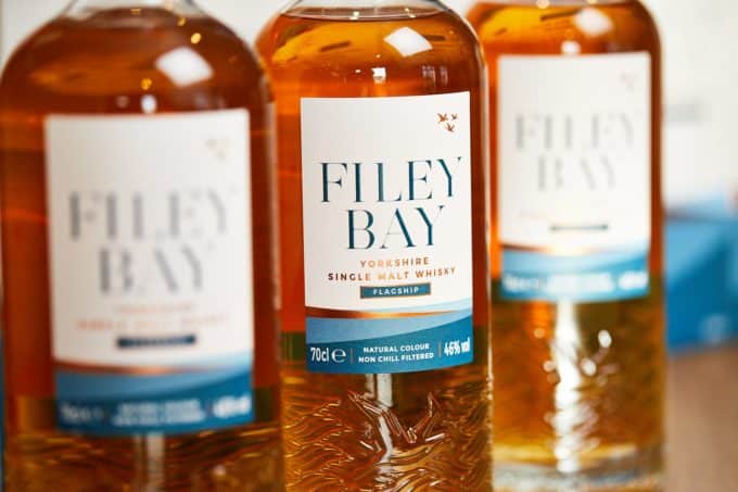 Filey Bay Flagship Bottles in a Row