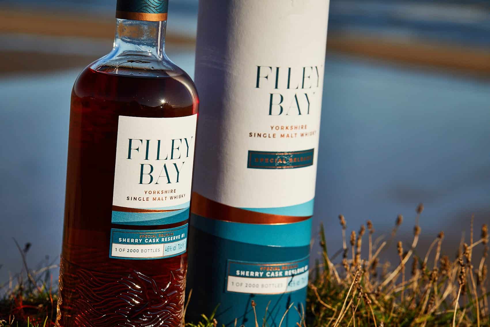 Filey Bay Sherry Cask Reserve #1 on the beach!
