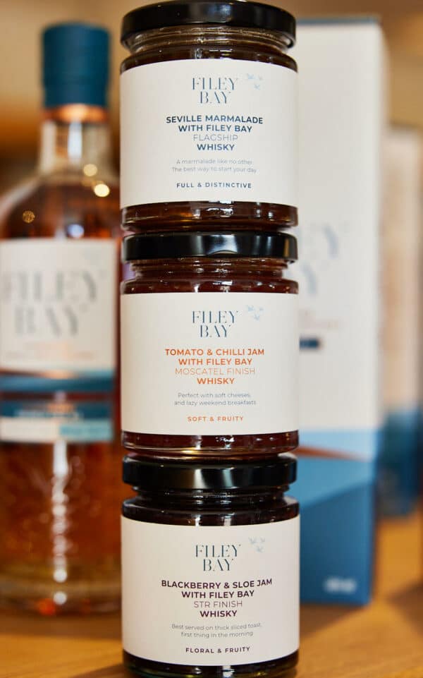 Three Filey Bay Whisky Preserves